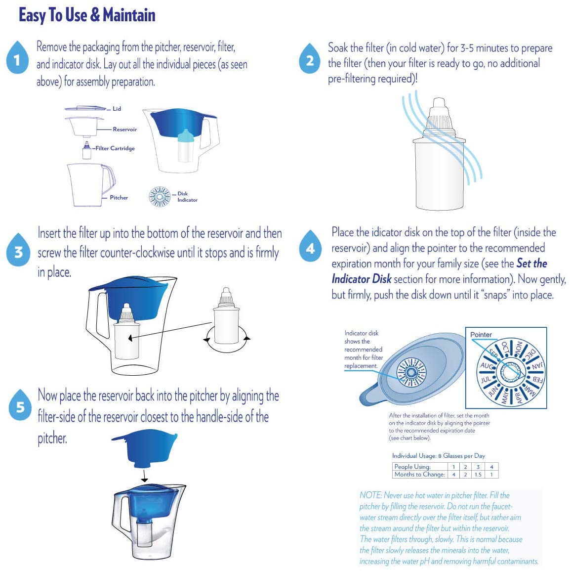 NEW WAVE ALKALINE PLUS LEAD REMOVAL PITCHER