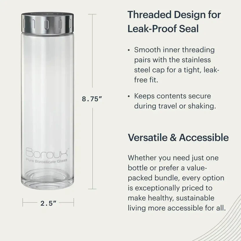 Glass Water Bottle - 500ml — packaging