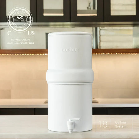 BOROUX Legacy™ Compact Water Filter System — White variant